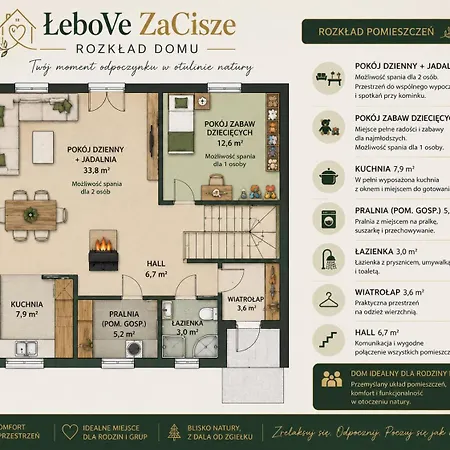Lebove Zacisze & Relax Ferienhaus Leba